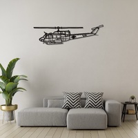 Bell UH-1N Huey Ð Twin-Engine Utility Helicopter Silhouette Metal Wall Art
